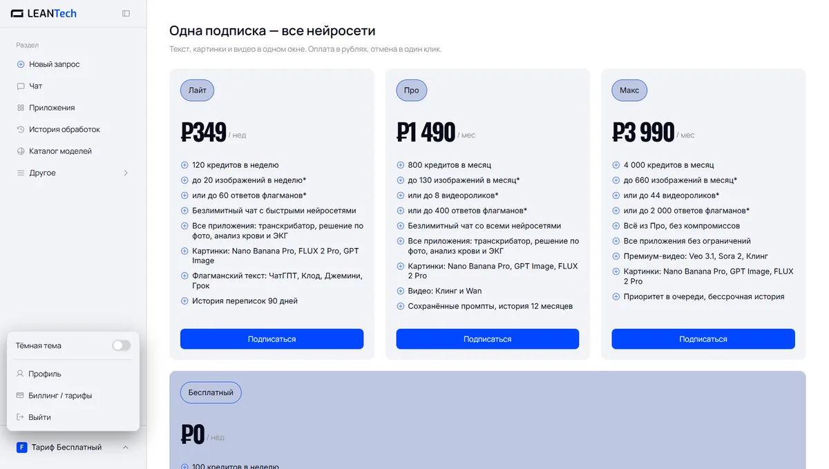 Оплата AirBrush AI картой РФ
